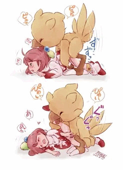 チョコボとセクロスするシロマちゃん