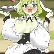 接客中突然膨乳するシャロ