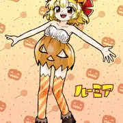 カボチャのルーミア（ハロウィン絵2021）