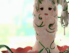 アルラウネに捕まってしまった少女
