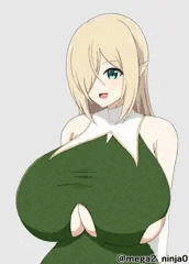 【オリジナル】爆乳エルフ