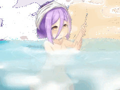 温泉紫シュシュ