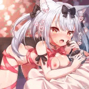【差分4枚】指揮官のチョコを食べようとする雪風さま、、、🍫❤