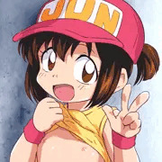 物陰でちくび見せるJUNちゃん