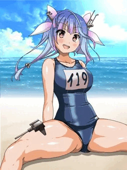 イクちゃん爆乳スク水