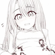 チャイナドレスのイリヤちゃんと　線画