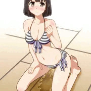 加○恵の水着お漏らし