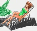 嬉し恥ずかし真夏の視線
