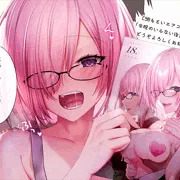 在宅で売り子をしてくれるマシュちゃんに新刊を宣伝してもらう