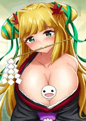 谷間からこんにちわ