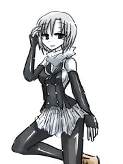 オリジナル白髪ショート娘