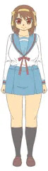 涼宮さんがだんだん服をぬぐだけ