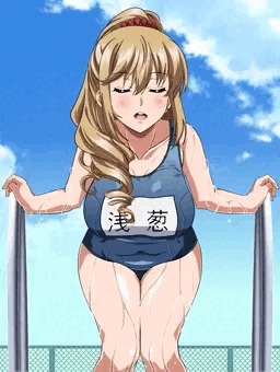 爆乳スク水の浅葱さんに・・・