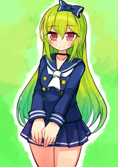 キミドリさんがセーラー服で丸出しお尻えっち+お漏らし