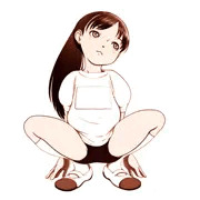 続・しゃがみブルマー。
