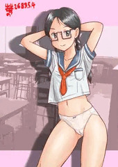 j準備中のめがね娘