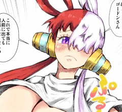 Tシャツ一枚でダンスの練習をするウタちゃん。