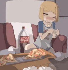 ピザとコーク