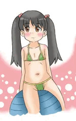 バランスボールに乗って
