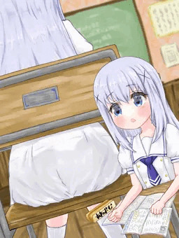 [うんち][Skeb] 授業中おもらしチノちゃん