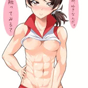 キレキレの腹筋を見せてくれる忍さん