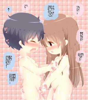 お風呂で洗いっこするロリとショタ