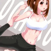 ヨガで汗かくセクシーなお茶子【僕のヒーローアカデミア】