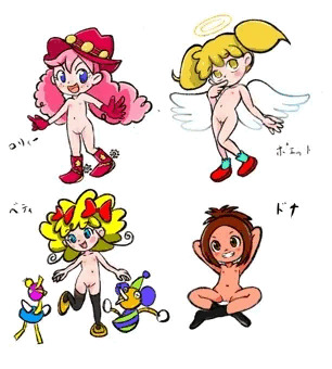 ポップンミュージックの適当に可愛いを描きました。