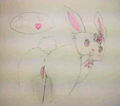 アナログ過去絵集４　ルビーの振り向き すじマン