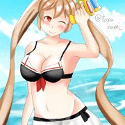 【艦これ差分】水着村雨