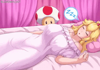 寝てる間にイタズラされちゃうピーチ姫