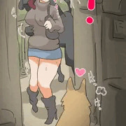 暗い路地で