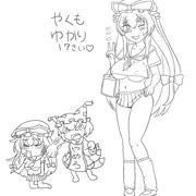 某所に投稿した東方絵2枚