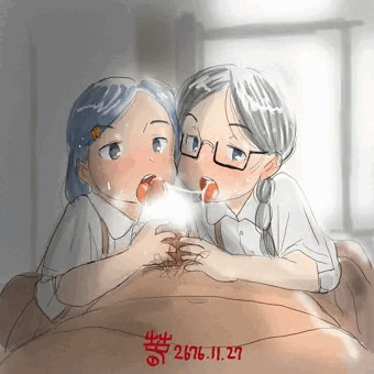賛同してくれたクラスメートと協力するボランティア娘