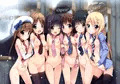 裸ネクタイ集合絵