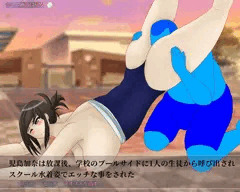 プールサイドにて