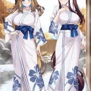浴衣アーモンドアイ&ラッキーライラック