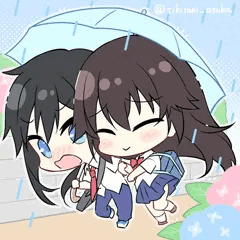 雨だったら相合傘💙