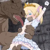 拘束された王女とミノタウロス