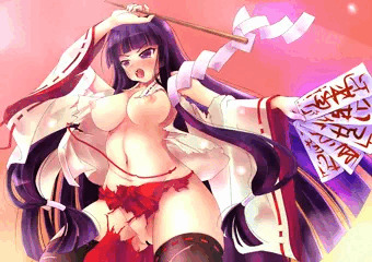 巫女さんです。