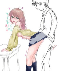 教室で