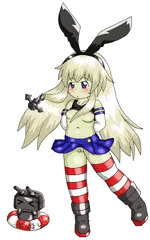 半脱ぎ島風さん