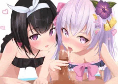 マシロちゃんとアズサちゃんのいちゃらぶフェラ