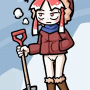 露出雪かき