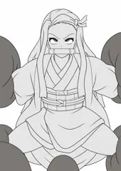 緩めのｵﾒコ　無限発射編 線画