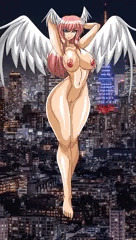 天使､都会の夜空を舞う
