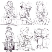 C91新刊表紙案だったやつとその他のあいちゃんラフ計13枚