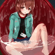 丸呑みチューリップ　服溶け