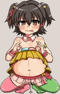 お腹凸れーしょん　みりあ＆莉嘉