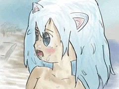 顔にかけたアト